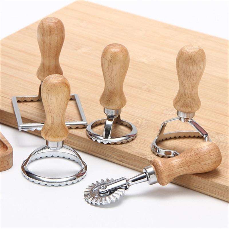 Zinc Alloy Biscuit Mold Cake Mould Baking Kitchen Tools, Style:Short Handle Wheel