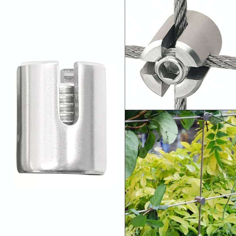 M10x3 316 Stainless Steel Garden Wire Rope Cross Fixed Clip