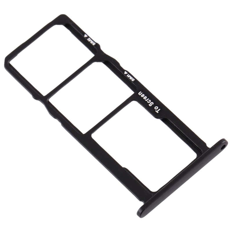 SIM Card Tray + SIM Card Tray + Micro SD Card Tray for Nokia 3.2 TA-1156 TA-1159 TA-1164 (Black)