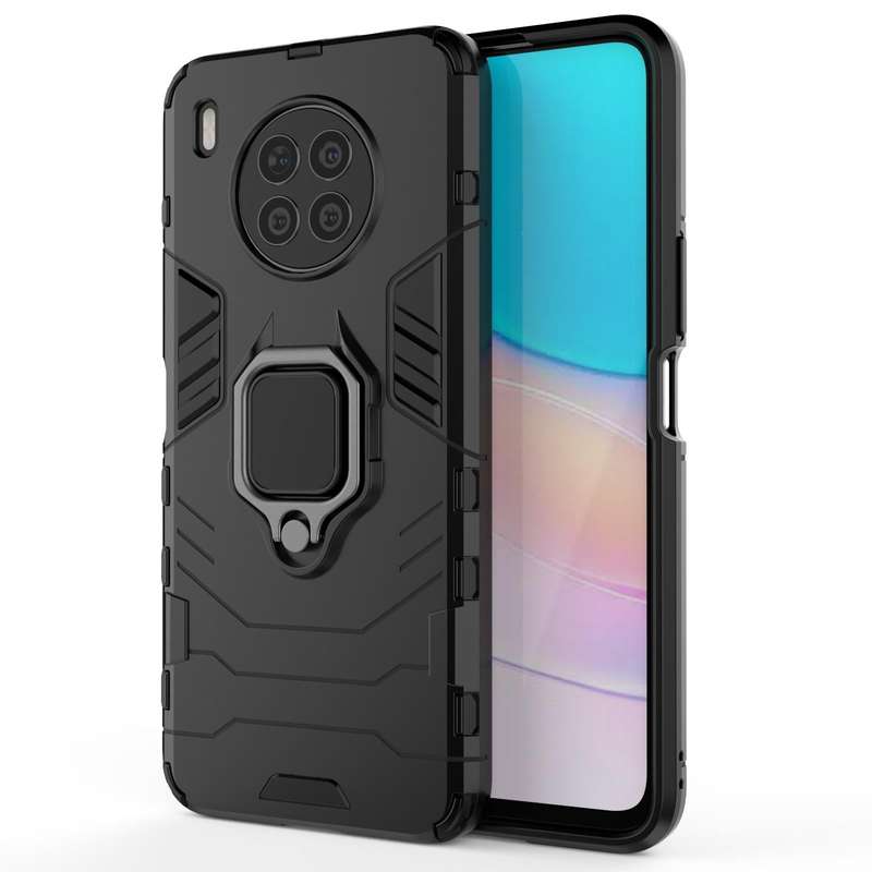 For Huawei nova 8i Foreign Version Shockproof PC + TPU Protective Case with Magnetic Ring Holder(...