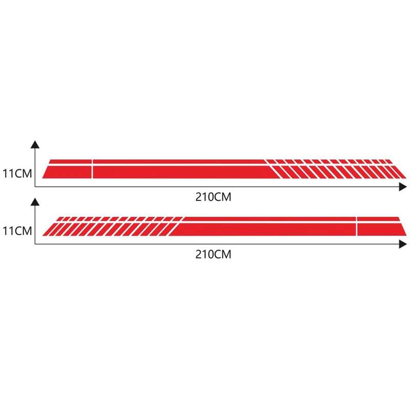 Car Styling Stripe PVC Sticker Auto Decorative Sticker (Red)