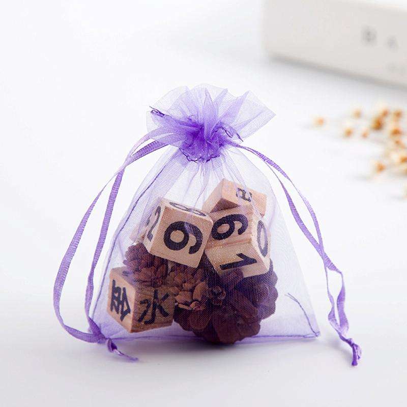 100 PCS Gift Bags Jewelry Organza Bag Wedding Birthday Party Drawable Pouches, Gift Bag Size:7X9c...