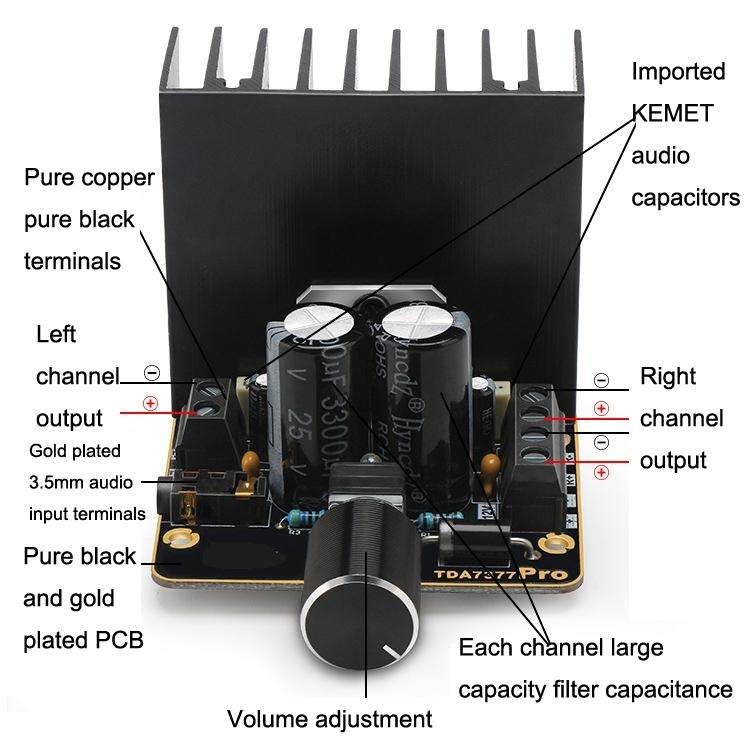 TDA7377 DIY Speaker Power Amplifier Module 12V Dual Channel Stereo 30Wx2 Car Power Amplifier Board