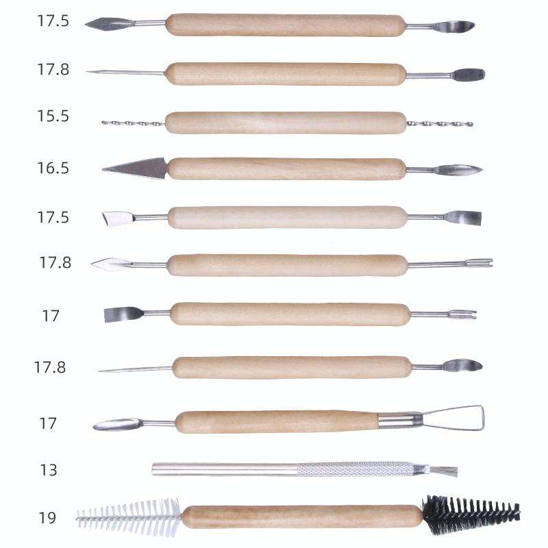 11pcs/set 11pcs/set Soft Clay DIY Wooden Knife Tools