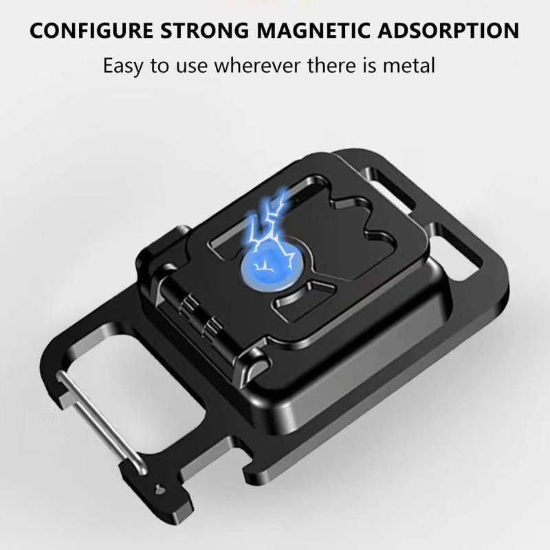 Key Chain Light Magnetic Suction Work Light Rechargeable Flashlight For Outdoor Camping(White)