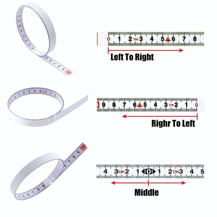 5m Sticky Scale Steel Ruler with Glue Scale Tape Measure Self-adhesive Ruler, Specification:Middl...