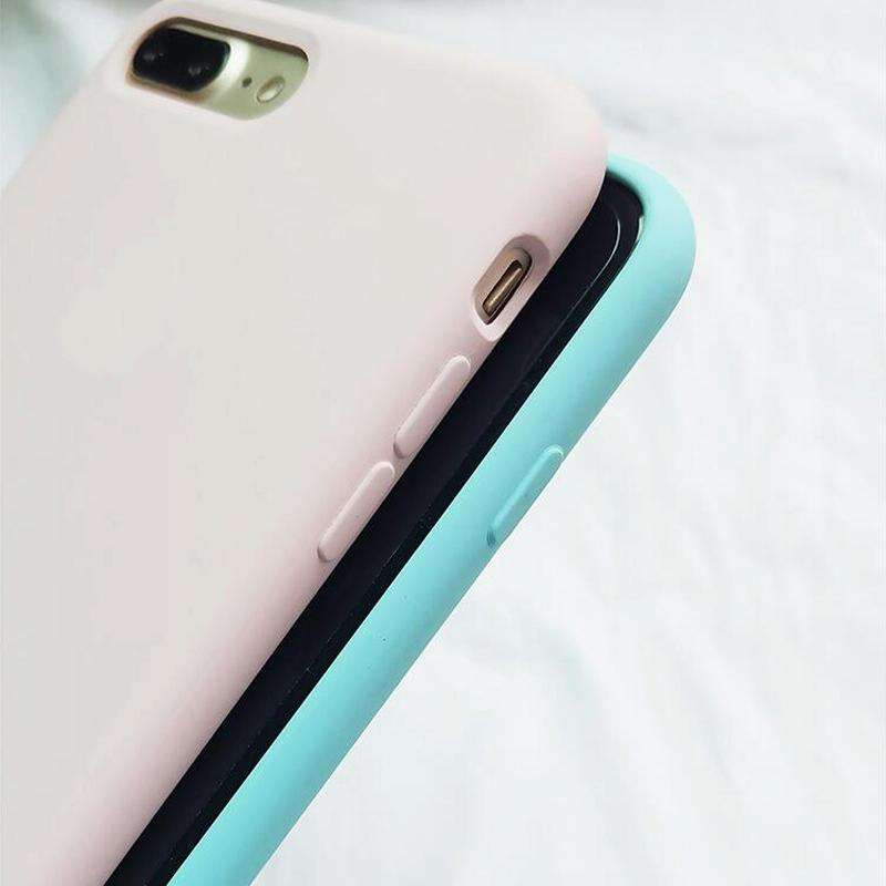 Pure Color Liquid Silicone Case for iPhone 8 Plus & 7 Plus(Purple)