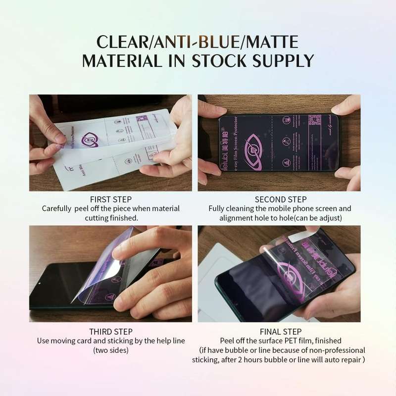 50 PCS 12 x 18cm Phone Fosted Privacy TPU Soft Hydrogel Film Supplies for Intelligent Protector C...