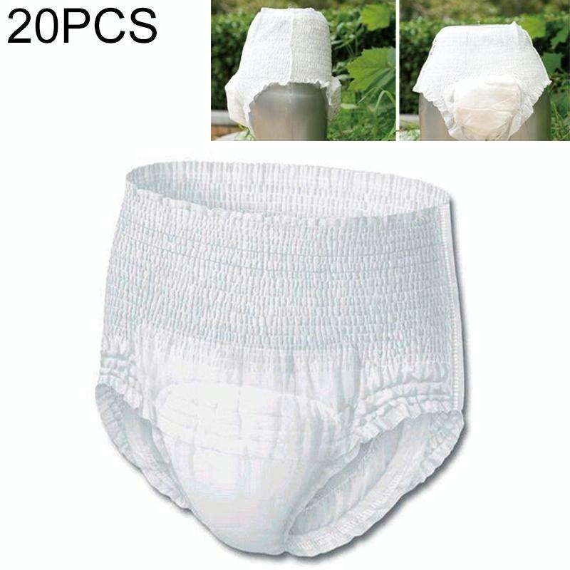 20 PCS Adult and Elderly Underpants Elastic Diapers, Size:XL
