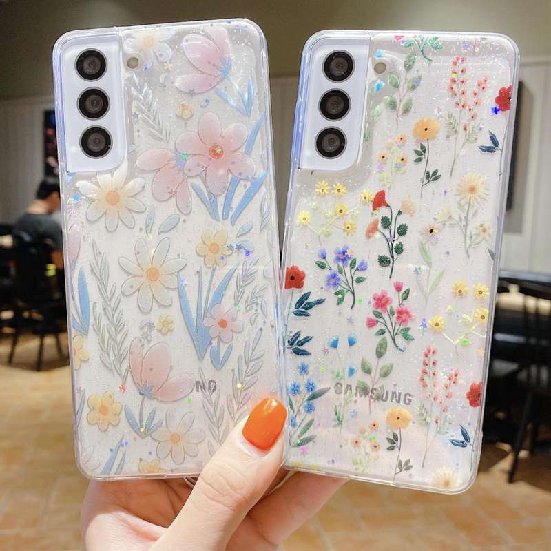 For Samsung Galaxy S21 FE 5G Fresh Small Floral Epoxy TPU Phone Case(Colorful Flowers 4)