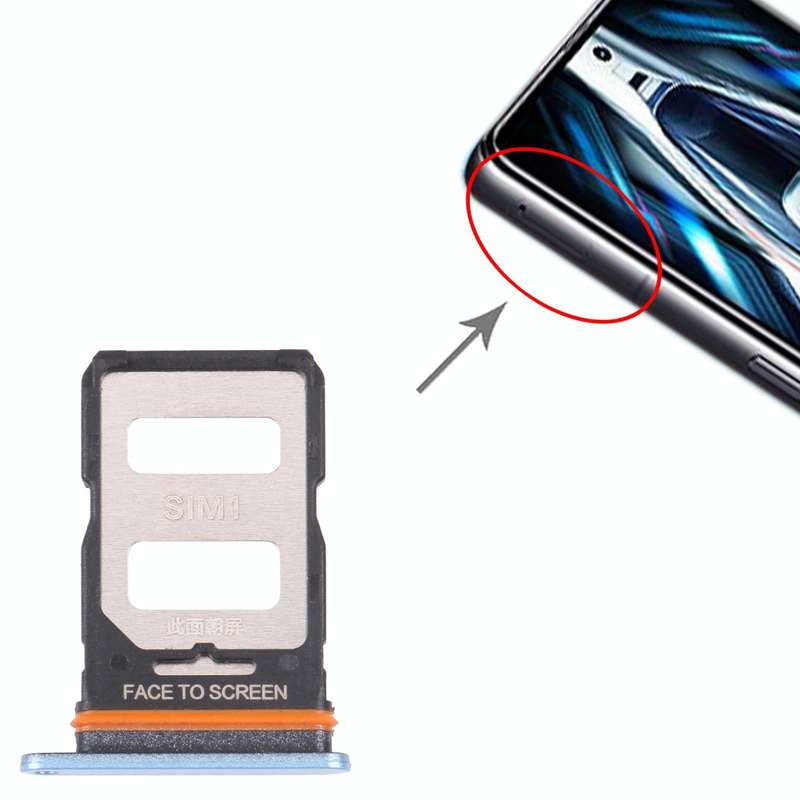 SIM Card Tray + SIM Card Tray for Xiaomi Redmi K50 Gaming(Blue)