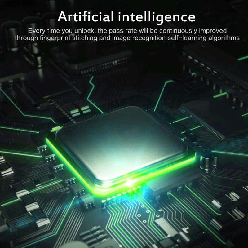 T23F Micro USB Charging Zinc Alloy Smart Triple Linkage Open Fingerprint Drawer Lock File Cabinet...