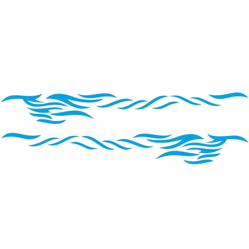 2 PCS/Set D-369 Totem Pattern Car Decorative Sticker(Blue)