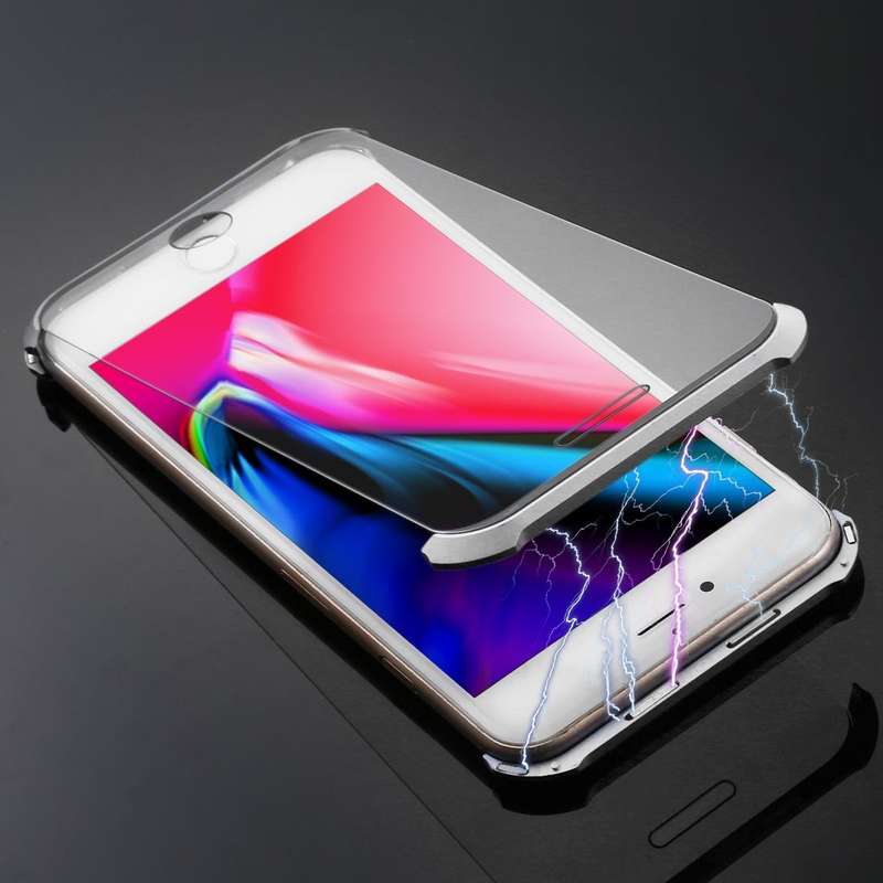 Ultra-Thin Angular Frame Magnetic Absorption Double-Sided Tempered Glass Shell for iPhone 8 Plus(...