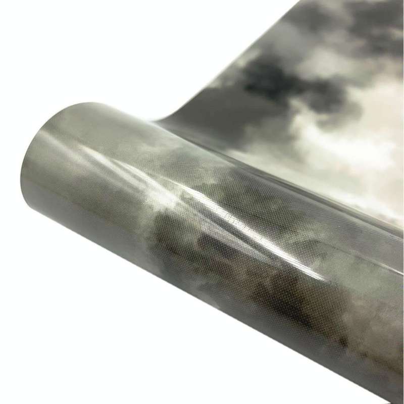 Clouds Watercolor Tie Dye Heat Transfer Vinyl Make Sign Pattern Cricut Film 50 x 100cm(Black and ...