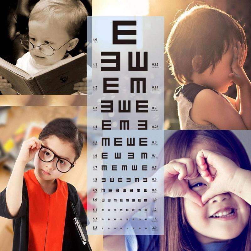 Children Silk Blackout Eye Mask Strabismus Correction Covering Eye Patch(Orange White Edge)