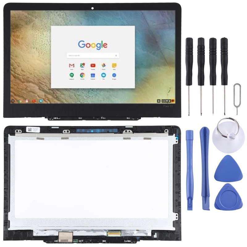 OEM LCD Screen for Lenovo Chromebook YOGA N23 Digitizer Full Assembly with Frame (Black)