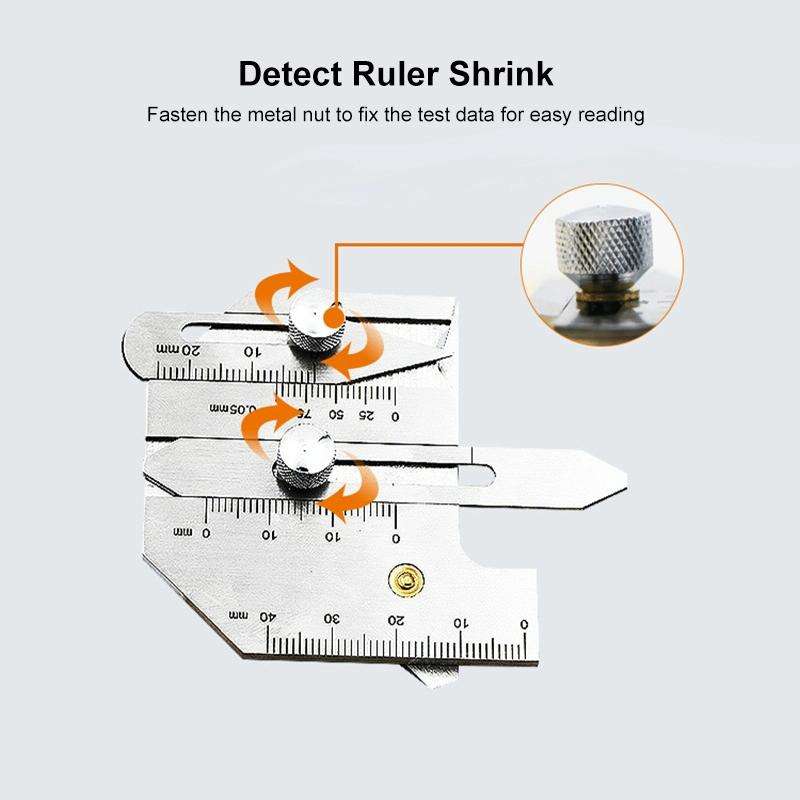 HJC40 Stainless Steel Welding Inspection Gauge Measuring Ruler