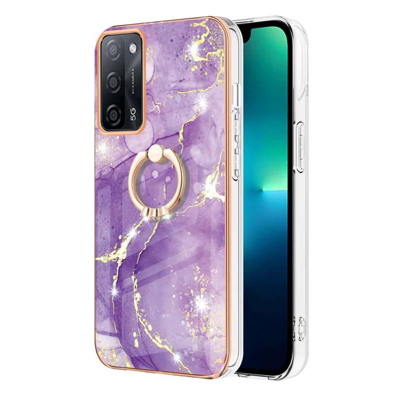 For OPPO A53s 5G / A55 5G / A54 4G / A16 / A54s Electroplating Marble Pattern IMD TPU Phone Case ...