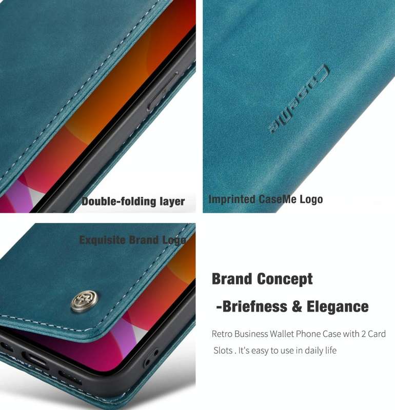 For iPhone 12 / 12 Pro CaseMe-013 Multifunctional Retro Frosted Horizontal Flip Leather Case with...