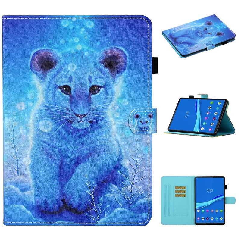 For Lenovo Tab M10 Plus 10.6 3rd Gen 2022 Coloured Drawing Stitching Smart Leather Tablet Case(Li...