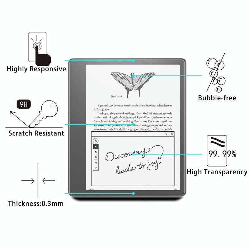 For Amazon Kindle Scribe 10.2 25pcs 9H 0.3mm Explosion-proof Tempered Glass Film