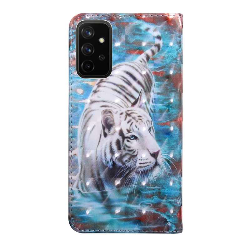 For Samsung Galaxy A13 4G 3D Painting Pattern Coloured Drawing Leather Phone Case(Tiger)