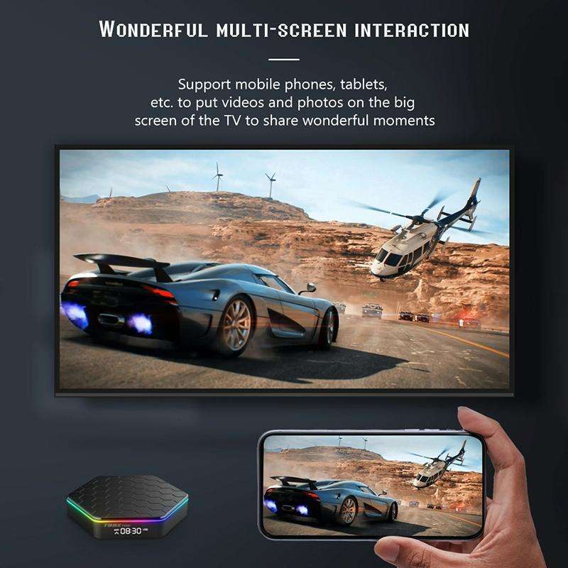 T95Z Plus 8K WiFi6 Android 12.0 Smart TV Box with Remote Control, 2GB+16GB, Allwinner H618 Quad-C...