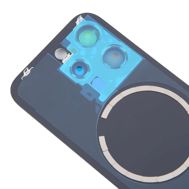 For iPhone 15 Pro Battery Back Cover with Camera Lens Cover + MagSafe Magnet(Blue)