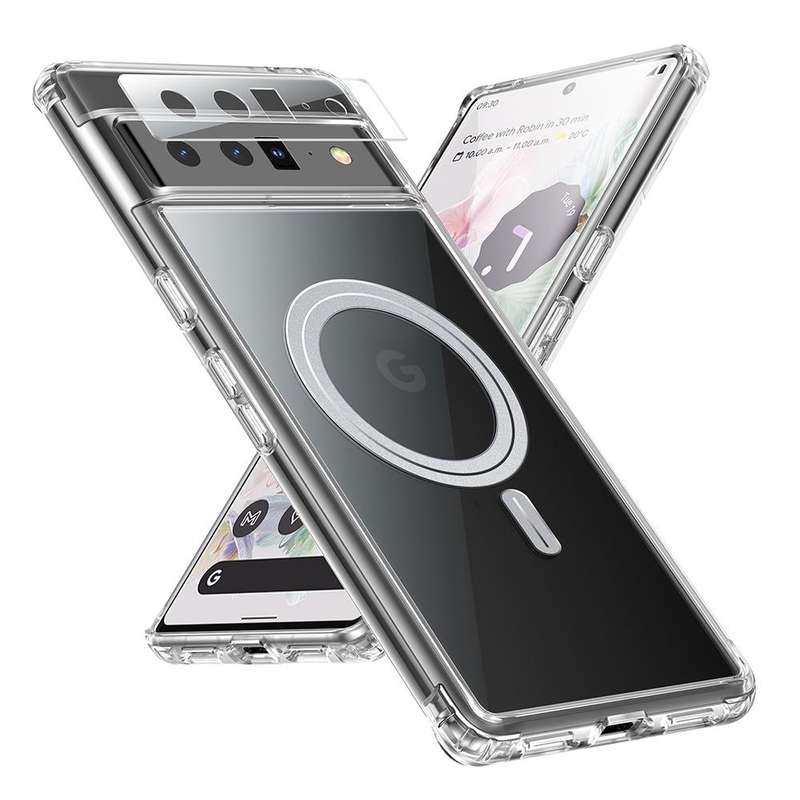 For Google Pixel 6 Pro Transparent Frosted MagSafe Phone Case