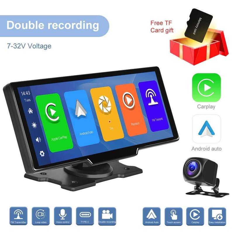 A3073 HD Wired 9.3 Inch 1 To 1 Smart Player With Wireless Carplay Two-way Video Split-screen Disp...