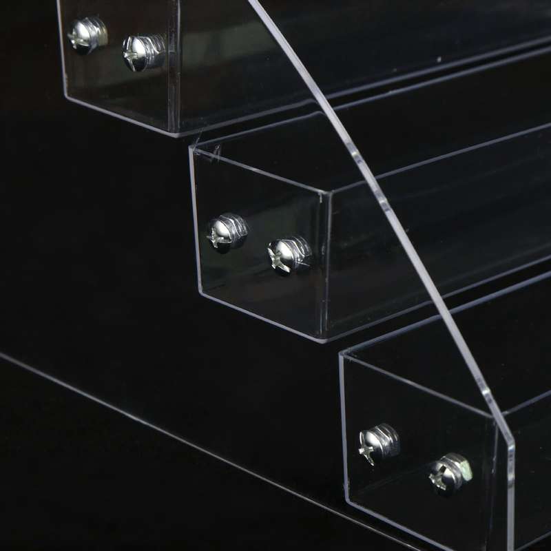 2 Layers Acrylic Nail Polish Display Rack Transparent Ladder Stand Cosmetic Essential Oil Bottle ...