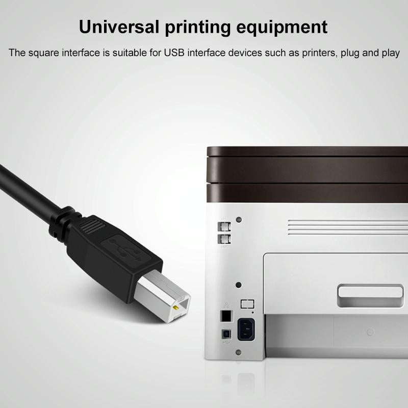 USB 2.0 Type-B Male to USB 2.0 Female Printer / Scanner Adapter Cable for HP, Dell, Epson, Length...