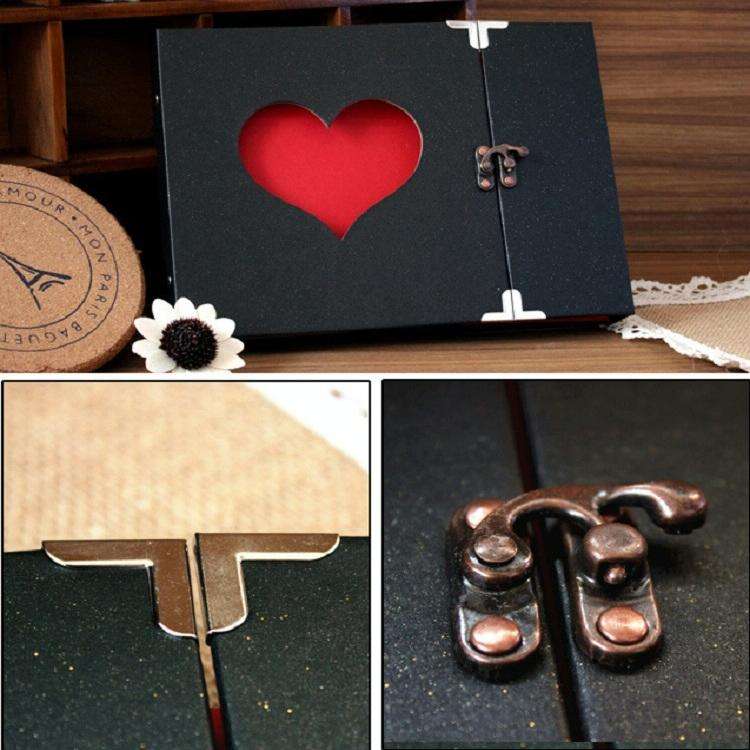 10 inch Hollow Ring Album Couple Models Creative Photo Album(Double Heart (Inner Ring))