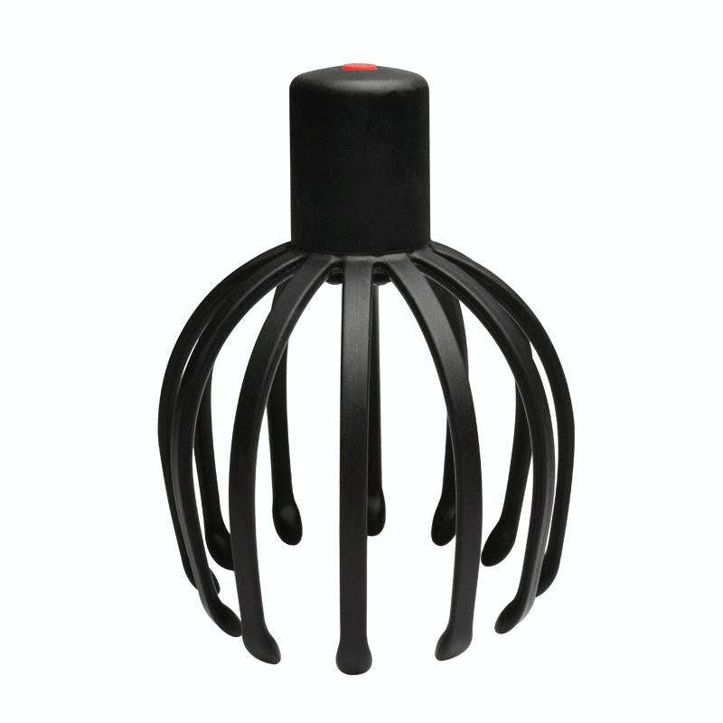 YK-1806 Head Electric Massager Octopus Charging Massage Comb(Black)