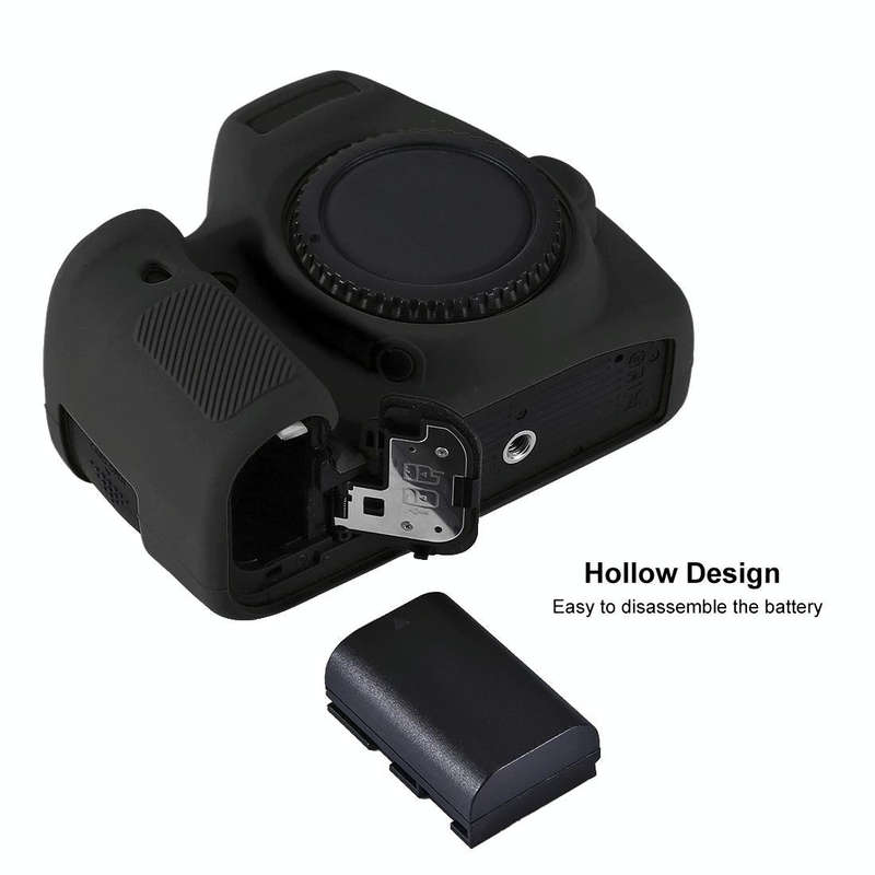 PULUZ Soft Silicone Protective Case for Canon EOS 6D(Black)