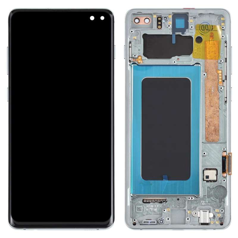 Original Super AMOLED LCD Screen for Samsung Galaxy S10+ Digitizer Full Assembly with Frame (Green)