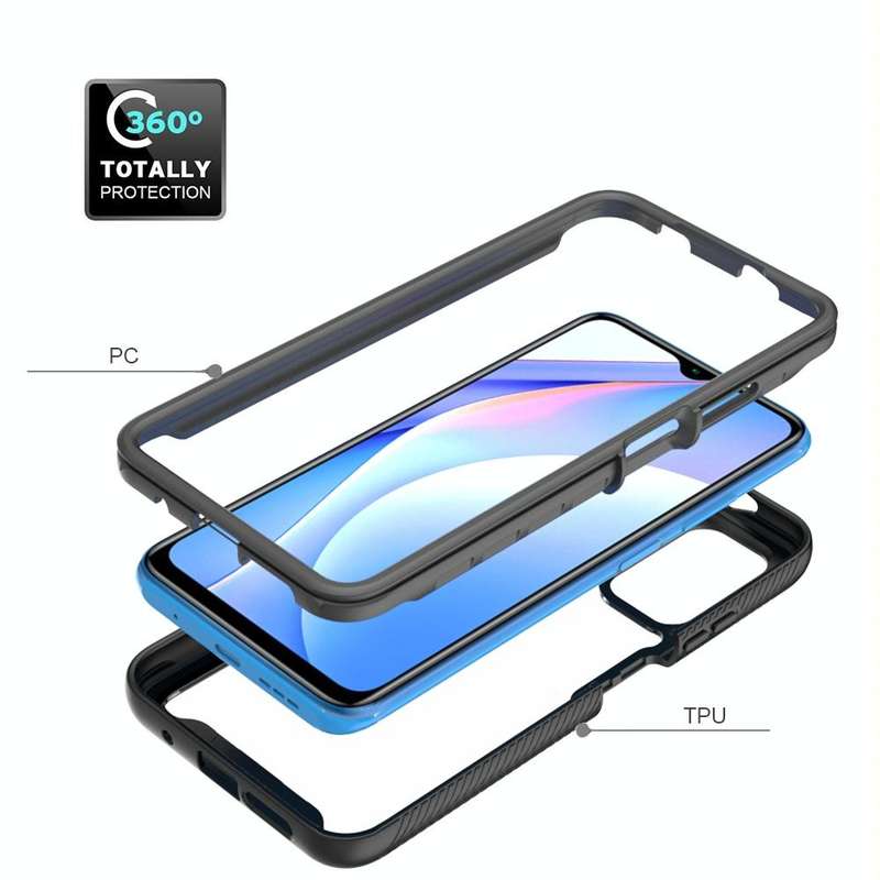 For Xiaomi Poco M3 / Redmi 9T Starry Sky Solid Color Series Shockproof PC + TPU Protective Case(B...