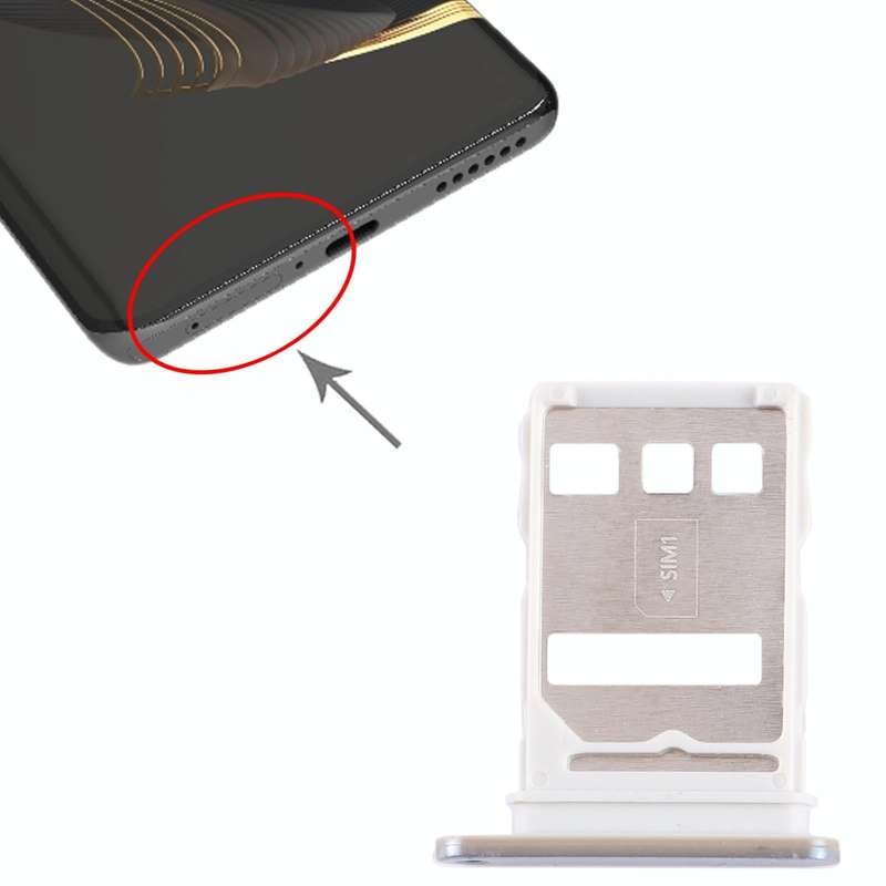 For Huawei nova 10 Pro SIM Card Tray (Silver)