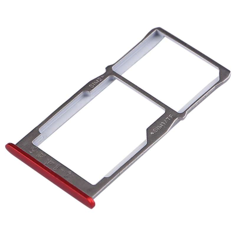 For Meizu 15 SIM Card Tray + SIM Card Tray / Micro SD Card Tray (Red)