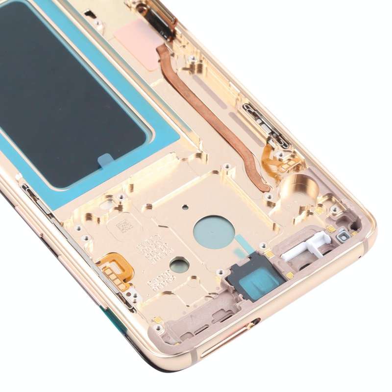 OLED LCD Screen for Samsung Galaxy S9+ SM-G965 Digitizer Full Assembly with Frame (Gold)