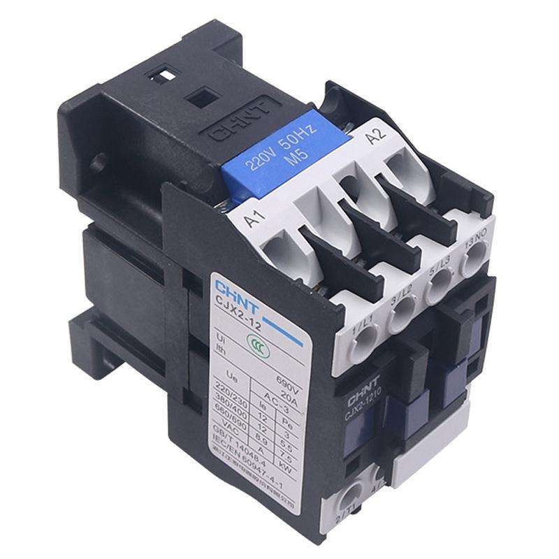 CHNT CJX2-1210 12A 220V Silver Alloy Contacts Multi-Purpose Single-Phase AC Contactor