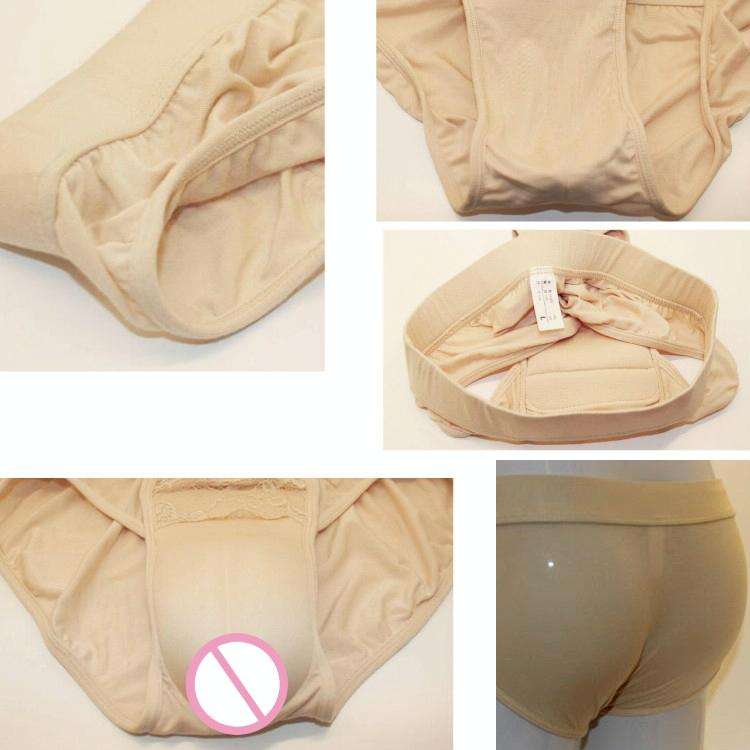 CD Pseudo-girl Underwear Male Disguise Women Hidden Lower Body Pants Cross-dress Underwear, Size:...