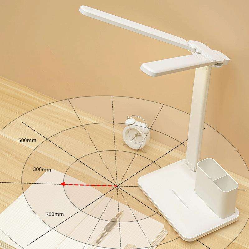 Double Head Lighting LED Charging Desk Lamp,Style: Plug-in Version+Cable