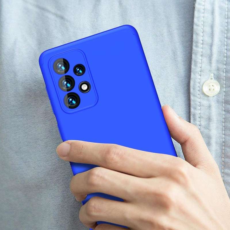 For Samsung Galaxy A33 5G GKK Three Stage Splicing Full Coverage PC Phone Case(Blue)