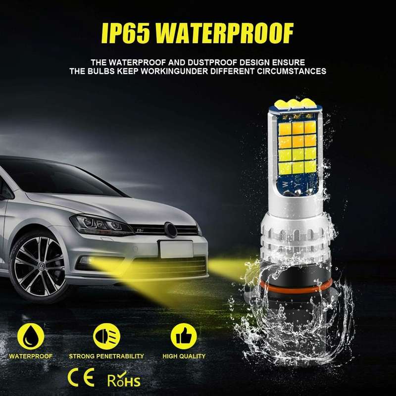 2 PCS V6 P13W DC9-36V 30W 3000LM IP65 Car LED Double Color Fog Light with 30LEDs SMD-2525 Lamp