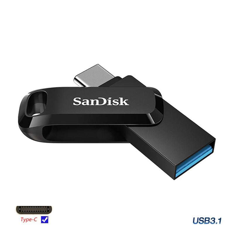 SanDisk Type-C + USB 3.1 Interface OTG High Speed Computer Phone U Disk, Colour: SDDDC3 Black Pla...