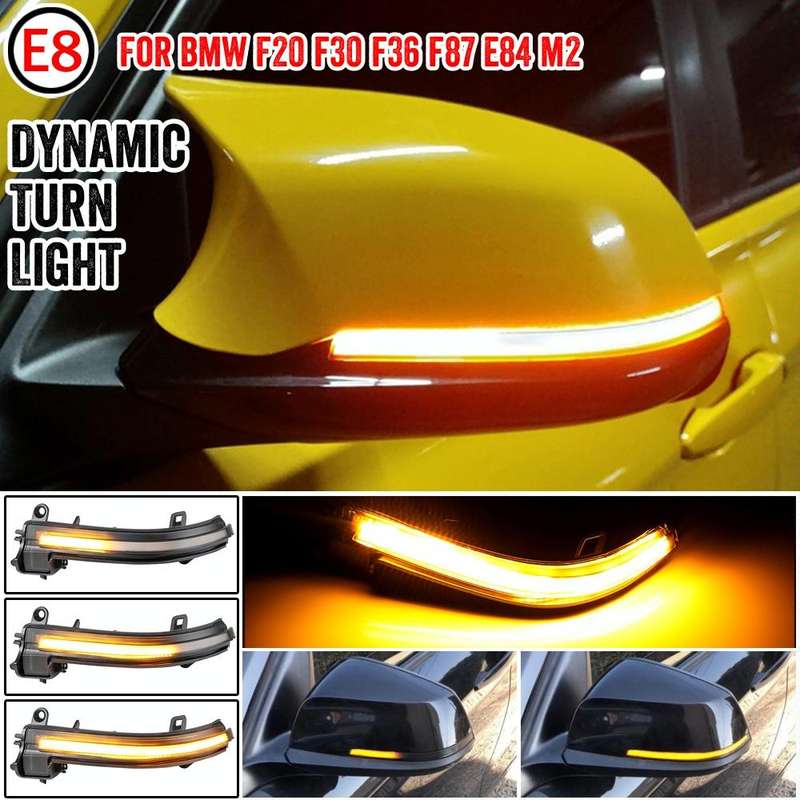 1 Pair For BMW 3 Series F20 Car Dynamic LED Turn Signal Light Rearview Mirror Flasher Water Blink...