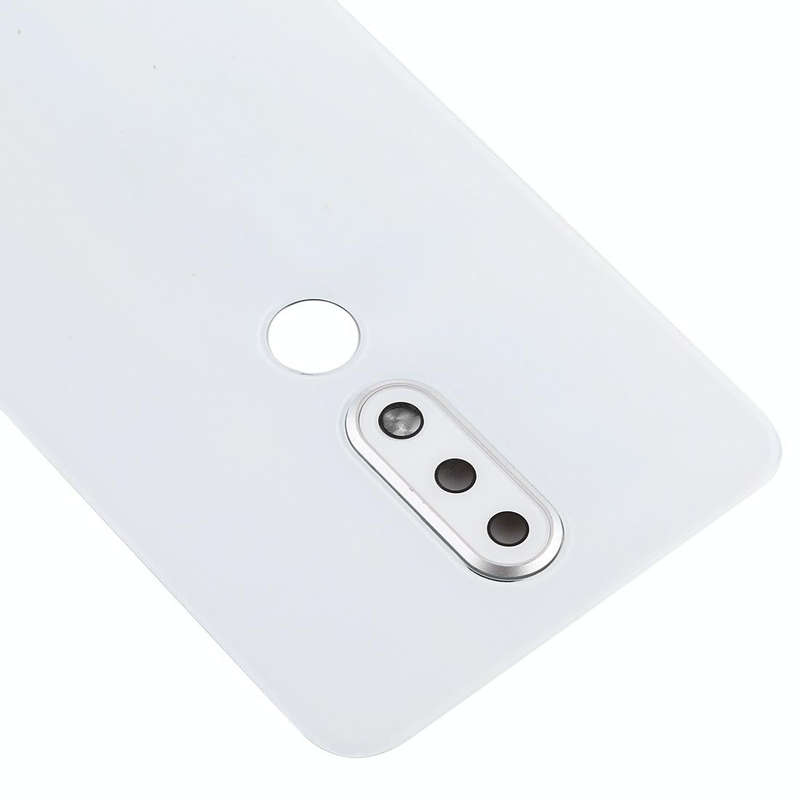 Battery Back Cover with Camera Lens for Nokia X6 (2018) / 6.1 Plus TA-1099 TA-1103(White)