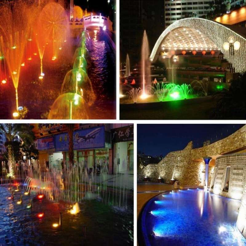 10W Swimming Pool Underwater Fountain Spotlight Timed Fish Tank Underwater Spotlight DC 12V(White...